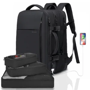 BANGE 45L Business Travel Backpack, Carry On Backpack Durable Convertible Duffle Bag Fit for 17.3 Inch Laptop for Men and Women