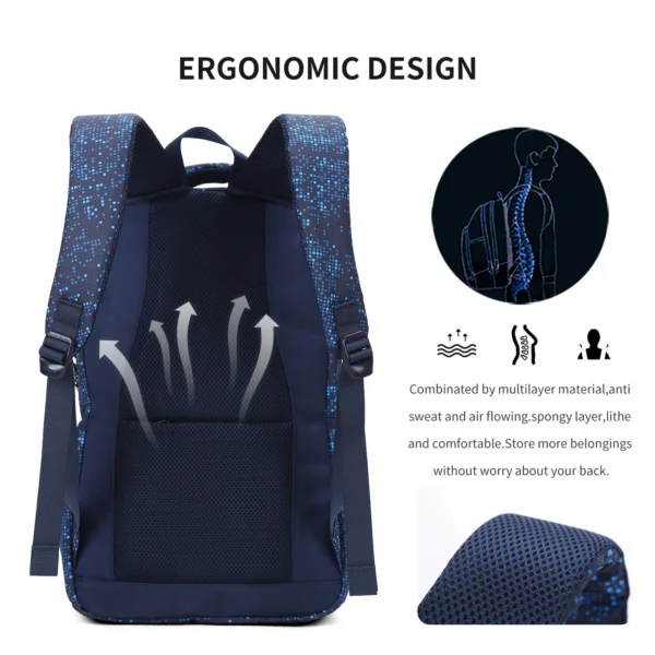 BN3023-5_-9_5 Aoking Fashion Lightweight School Backpack BN3023