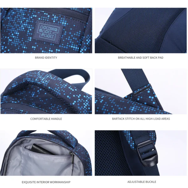 BN3023-5_-9_8 Aoking Fashion Lightweight School Backpack BN3023