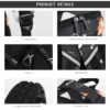 GN62070-A_logo_8 Aoking Backpack Black Casual Backpack Student Bag GN62070-A