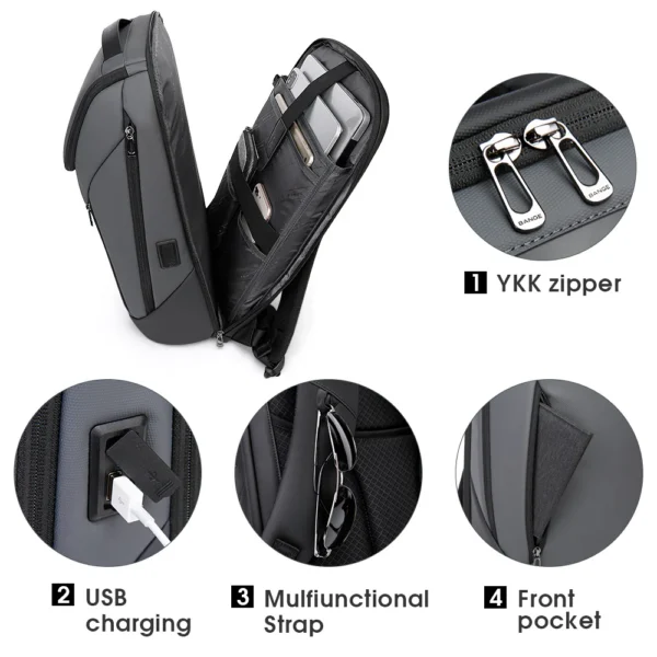 USBChargingDesignFrontpocketYYKzipper BANGE New Arrive New business 15.6 inch Laptop Backpack For Men and women