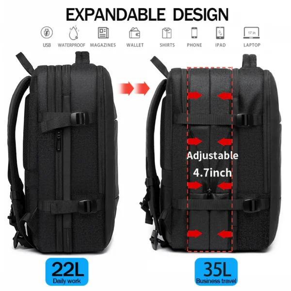 BANGE Business Trip Travel Waterproof Extension Pack Flight