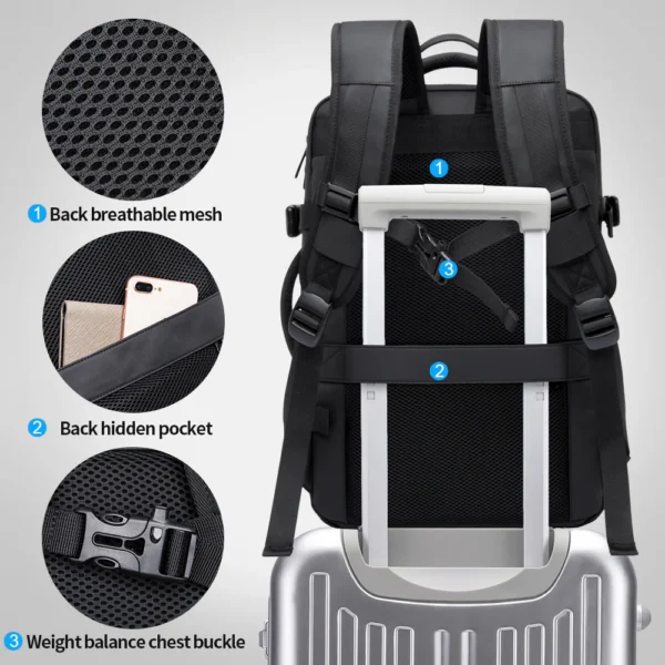 BANGE Business Trip Travel Waterproof Extension Pack Flight