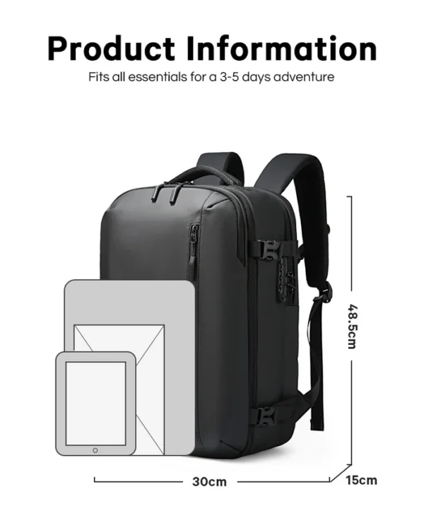 1---__15_700x BANGE Large Capacity Vacuum Compression Travel Backpack with Dedicated 15.6inch Laptop compartment