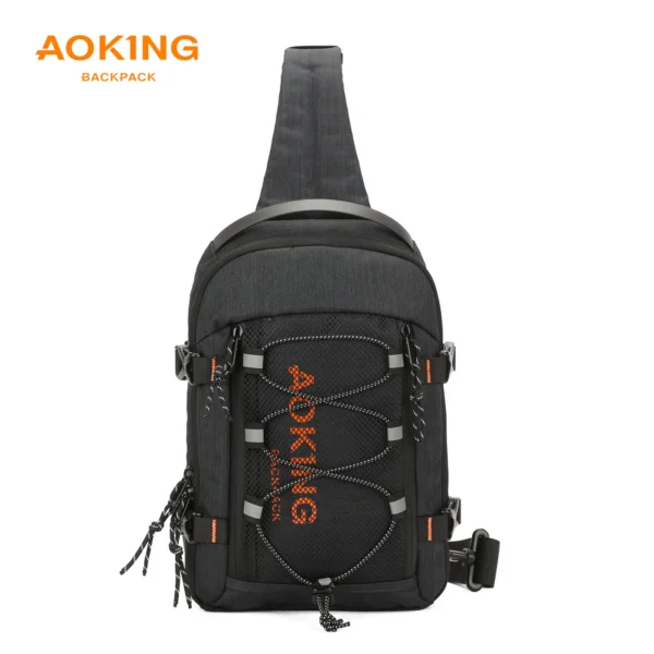 1_1_af248a01-18c6-4318-8d67-e9b3a36bb626 Aoking Black Fashion Men Waterproof Sling Bag SY3307