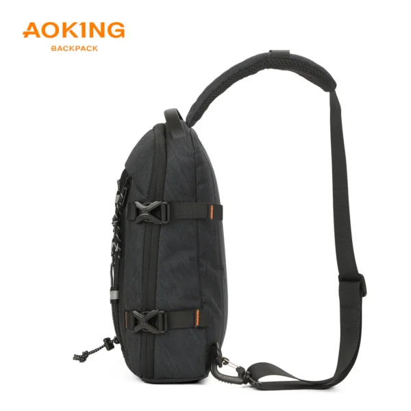 1_3_9812b42e-4002-4bc7-9ad6-1b1971b7c9b3 Aoking Black Fashion Men Waterproof Sling Bag SY3307