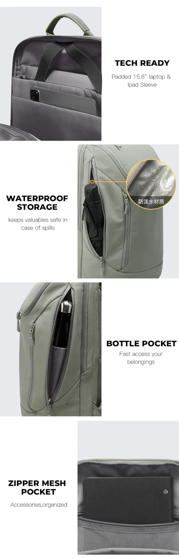 BANGE Hot Sell New Arrival Soft Lightweight Waterproof Men Casual Laptop Backpack
