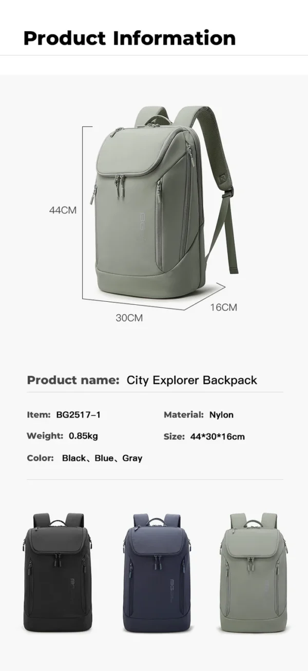 BANGE Hot Sell New Arrival Soft Lightweight Waterproof Men Casual Laptop Backpack