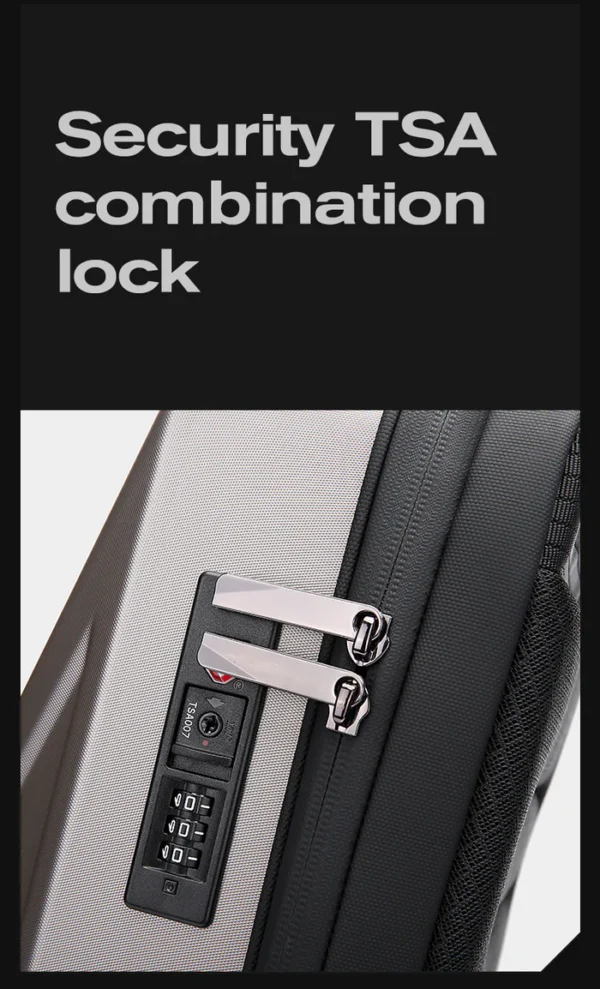 BANGE Waterproof TSA Lock Hardshell Backpack for Business & Commute