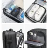 BANGE One-click Vacuum Compression Travel Backpack with TSA Lock
