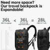 BANGE One-click Vacuum Compression Travel Backpack with TSA Lock