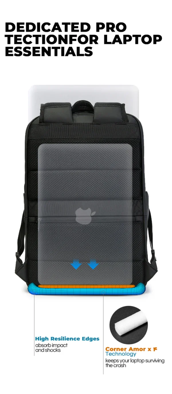 3076__07_700x BANGE Water-resistant Business Travel Backpack with Padded Laptop Compartment Ergonomic College School Bag for Teens