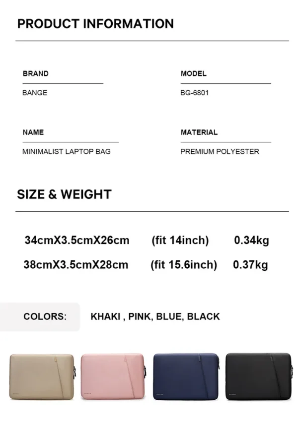 6801D__11_700x BANGE Hot Selling Waterproof Computer Bag Men Business Style Laptop Briefcase Sleeve case Tablet Bag