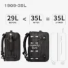 BG-1909_-__07_700x BANGE 35L/45L Expandable Travel Backpack Quick Access Business Laptop Bag