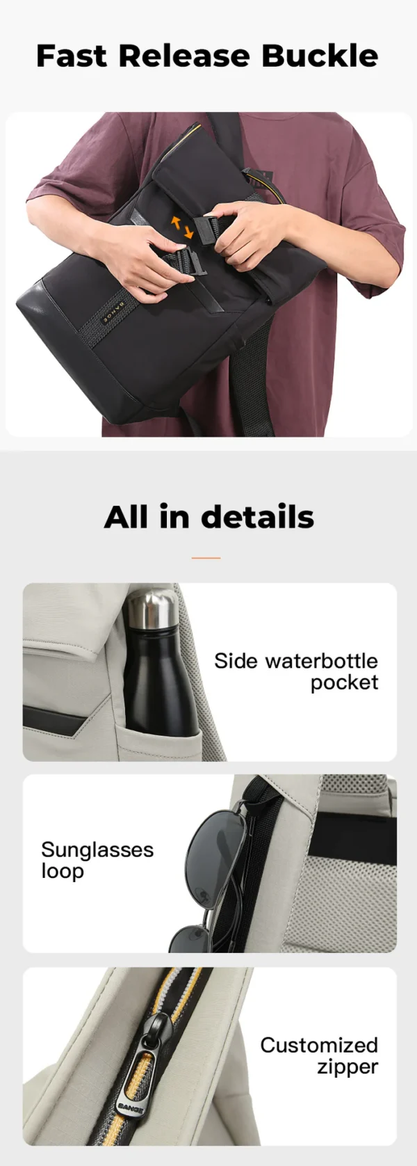 BG-3126__11_700x BANGE NEW Arrivals Waterproof Lightweight Roll Top Backpack for School Commute