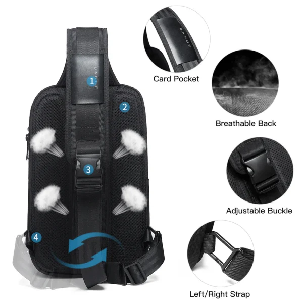 Bange Fashion Organized Sling Bag For Commute & Travel