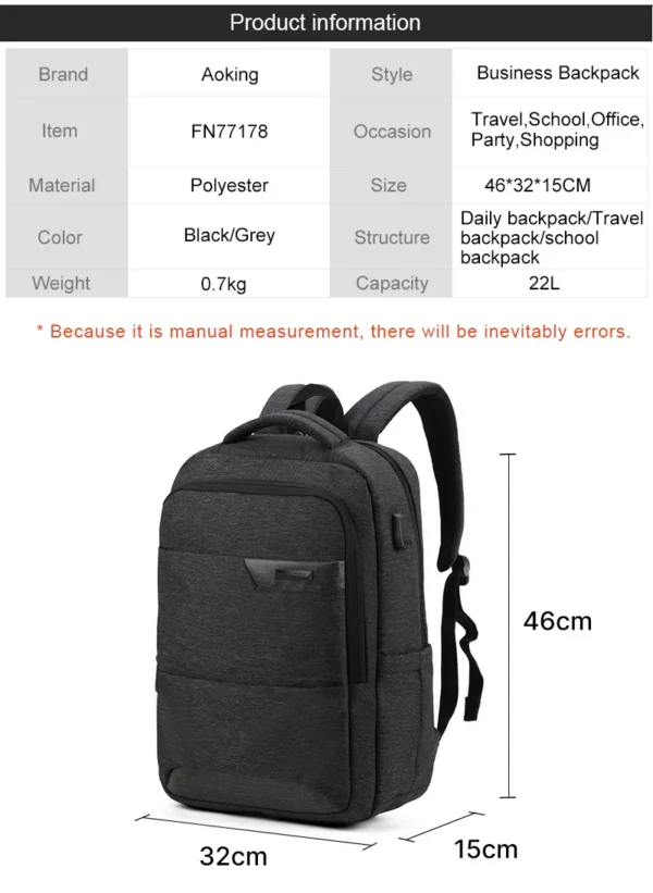 FN77178_LOGO__02 Aoking Laptop Business Backpack FN77178