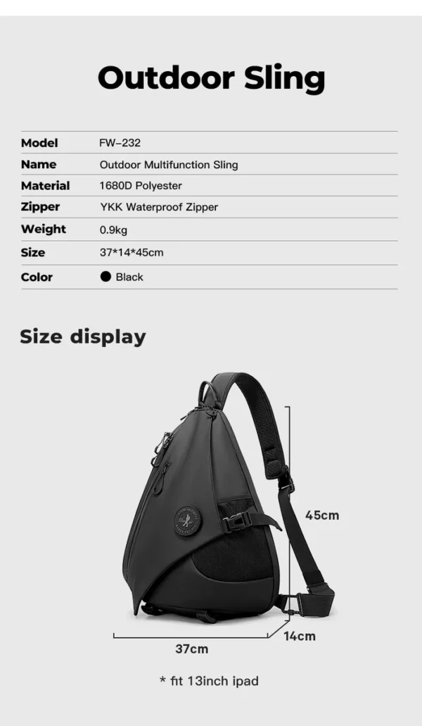FW-232_8069__07_700x BANGE New Multifunctional Waterproof Crossbody Bag for Hiking & Travel