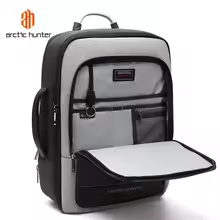 H0ce4fd9f43f2438cb71086b20ead8b082.jpg_220x220q75.jpg_ ARCTIC HUNTER 40L Large Capacity Mens Expandable Backpacks USB Charging Male 17 inch Customizable Waterproof Business Travel Bag