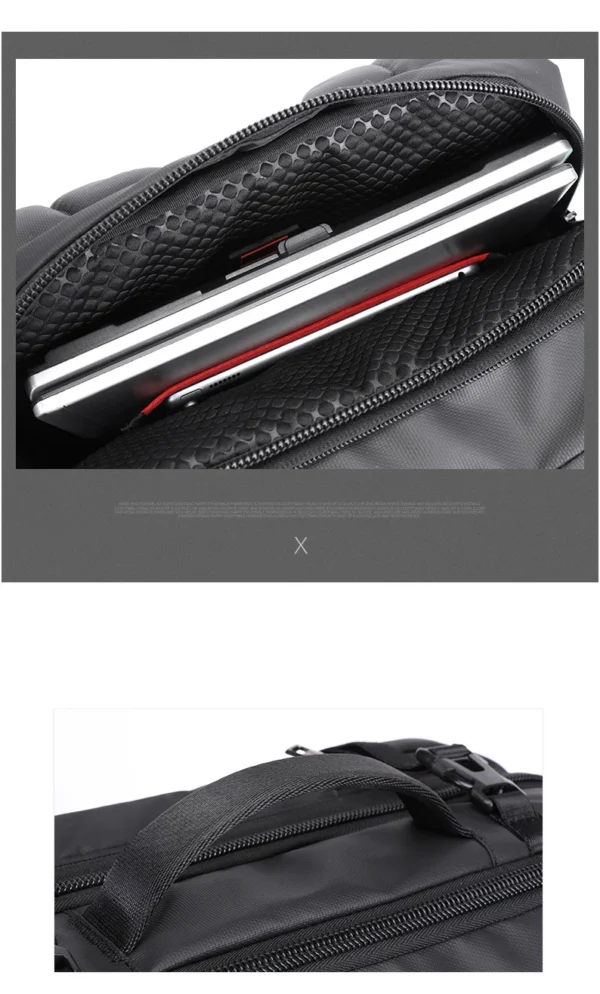 H2636dbcf67ad4f62a3f75fe2bbb586077 (1) New Men Backpack for 15"17" Laptop Backpacks Water Repellent Multifunction Bag USB Charging Travel Backpack Large Mochila