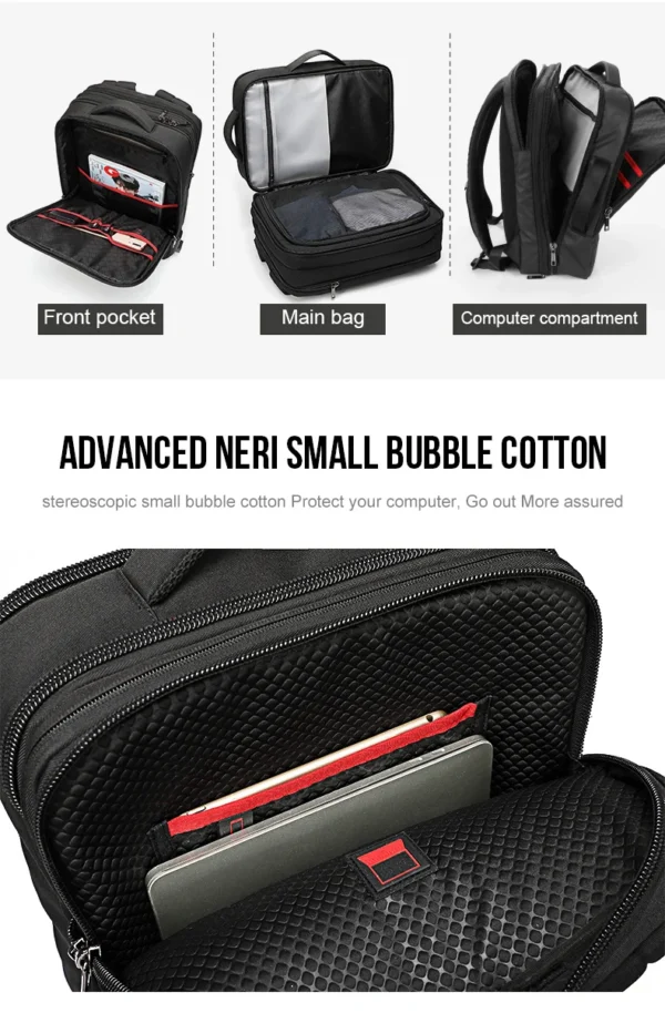 H682f0db36e4841b0adcc8ba90e3fa9d3a ARCTIC HUNTER Man Backpack Fit 15.6 inch Laptop USB Recharging Multi-layer High capacity Travel Male Bag backpacks double eleven