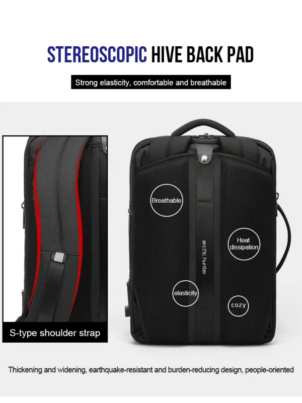 H8270bcb82b2b4724ae45231c6805410bz ARCTIC HUNTER Man Backpack Fit 15.6 inch Laptop USB Recharging Multi-layer High capacity Travel Male Bag backpacks double eleven