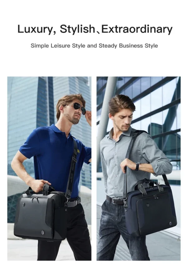 H98477f5468874ac5972256e78397af09c ARCTIC HUNTER Men's Briefcase Anti theft Computer Bag for Men Office Business Travel Laptop Messenger Bags Man Handbags