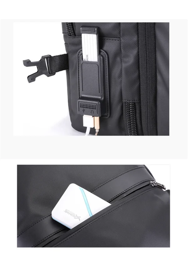 Ha6cab7f8ecbb42a0828413d4429384468 (1) New Men Backpack for 15"17" Laptop Backpacks Water Repellent Multifunction Bag USB Charging Travel Backpack Large Mochila