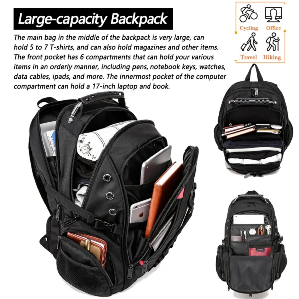 HugecompartmentandSturdybackpack_1000x Large Laptop Casual Backpack 17 inch Durable XL Heavy Duty Travel Backpack