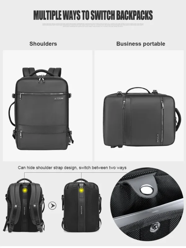 S4a138cbeb43c420bb4519a02e4edb1ebh ARCTIC HUNTER Multifunctional Smart Backpack Travel Bag Men's Business Backpack Laptop Travel Backpack Bag with USB Charging Port