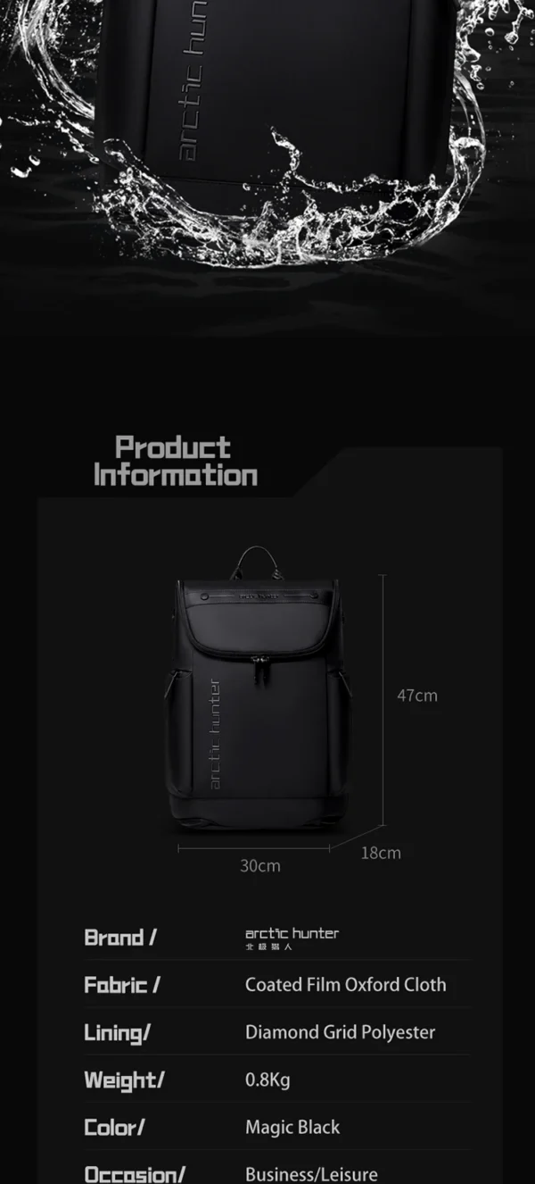 S4ac02740d4f04b0ea5517ff194d53d9af (1) ARCTIC HUNTER Smart Backpack Anti-Theft Bag Men's Charging Bag with USB Port Mochila Para Laptop Roll Top Backpack Bag