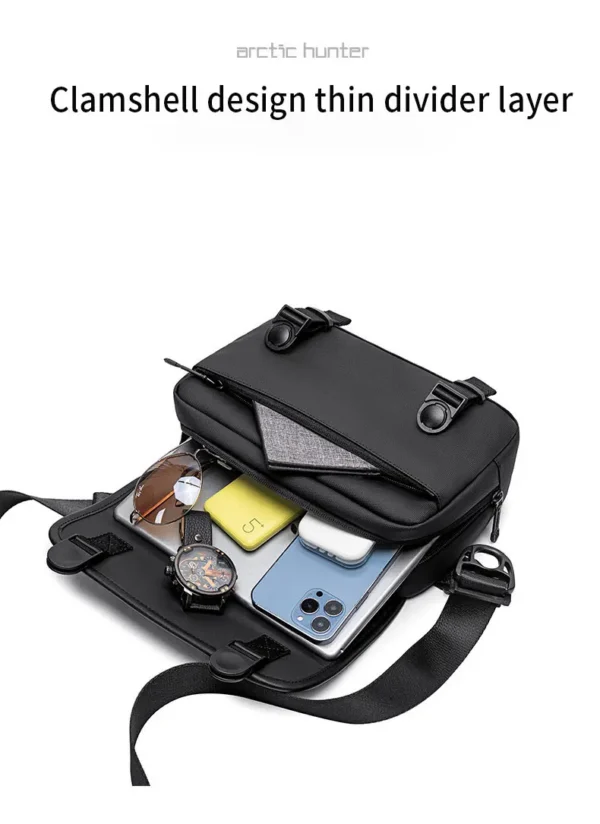 S53940b584e5c45ed9877593512477647x ARCTIC HUNTER 2023 New Men's One Shoulder Crossbody Bag Youth Fashion Trend One Shoulder Bag Men's Business Commuter Postman Bag
