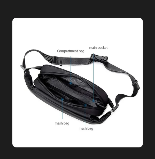 S72be0abfc94341d499c7362065302052E ARCTIC HUNTER Waterproof Oxford Cloth Chest Bag Men Women Shoulder Bag Fashion Simple Crossbody Bag Multifunctional Fashion Bag