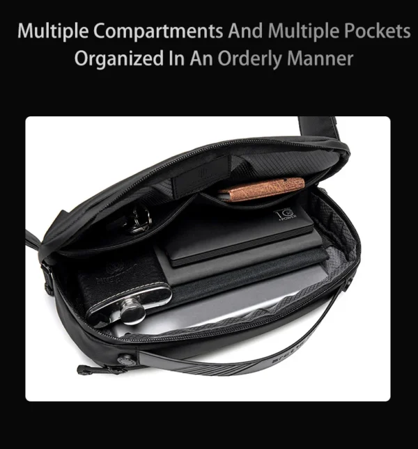S76175a821df04b539754bd36adccaa8dE ARCTIC HUNTER Men's Waterproof Oxford Multifunctional Messenger Shoulder Bag Anti-theft Shoulder Bag Postman Chest Bag Men