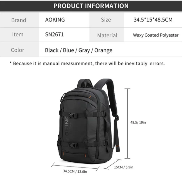 SN2671__02 Aoking Wholesale Casual Business Laptop Backpack SN2671