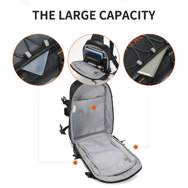 SY3307_5 Aoking Black Fashion Men Waterproof Sling Bag SY3307