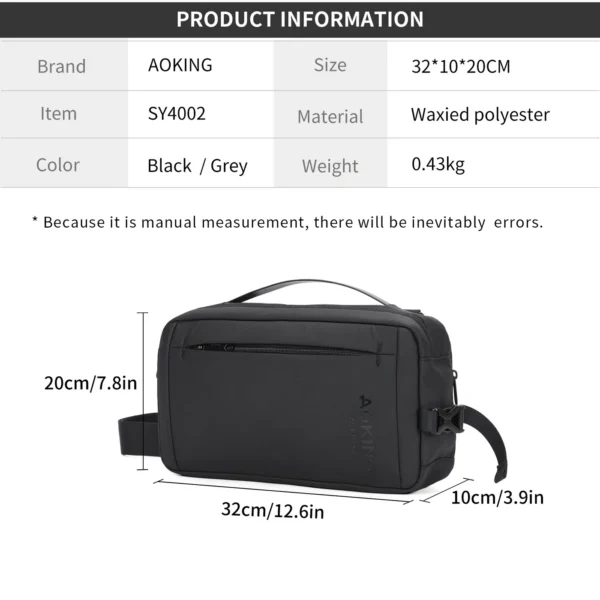 SY4002_2 Aoking Fashion Waterproof Durable Crossbody Sling Bag SY4002