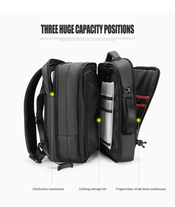 Sc5d6a9d0edb04cfe8afd6fb7370c6251v ARCTIC HUNTER Multifunctional Smart Backpack Travel Bag Men's Business Backpack Laptop Travel Backpack Bag with USB Charging Port