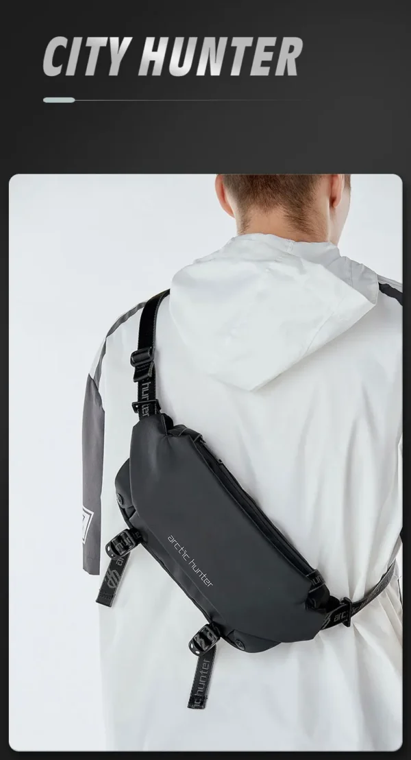 Sc7e933f4ddb44f1ab878869b6d7789ebV ARCTIC HUNTER New Outdoor Casual Shoulder Bag Men Crossbody Bag Men Lightweight Waterproof Strap Chest Bag Boy Daily Travel Bag