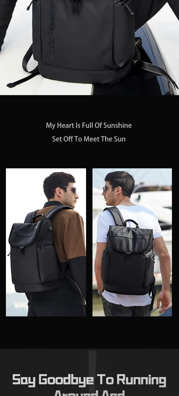 Scb860bf4428d4e1aadf2036ab90f25f4W ARCTIC HUNTER Smart Backpack Anti-Theft Bag Men's Charging Bag with USB Port Mochila Para Laptop Roll Top Backpack Bag
