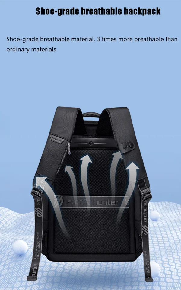 Sd8b92bcb78904281be7e7804025201b6T Arctic Hunter High-End Business Men's Backpack Travel Multi-Functional Anti-Splashing Large-Capacity Computer Backpack