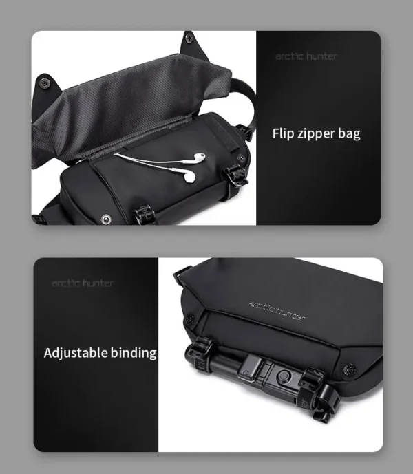 Sd9f5fdd92ab444429d35b890934e59c2O ARCTIC HUNTER New Outdoor Casual Shoulder Bag Men Crossbody Bag Men Lightweight Waterproof Strap Chest Bag Boy Daily Travel Bag