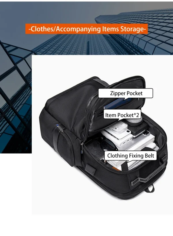 Se5808da2eff04019b53edb0d8d281d97g Arctic Hunter 2023 New Fashion Waterproof Laptop Backpack 17 Inch Men's Waterproof Functional Backpack Travel Backpack