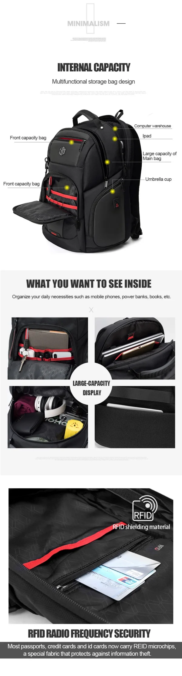 Sf2da5b4d6b0c4863a81999f23adc01a53 (1) Arctic Hunter 2023 New Large Capacity Multifunctional Men's Backpack Bag Waterproof Smart Travel Backpack 17 Inch Laptop
