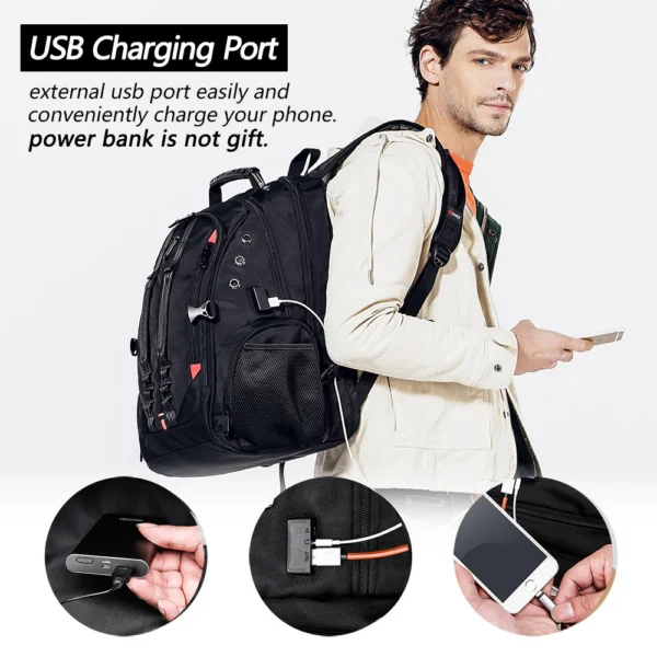 USBchargingportandheadphoneinterface_1000x Large Laptop Casual Backpack 17 inch Durable XL Heavy Duty Travel Backpack