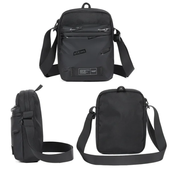 XK3053_6 Aoking Black Fashion Men Waterproof Sling Bag XK3053