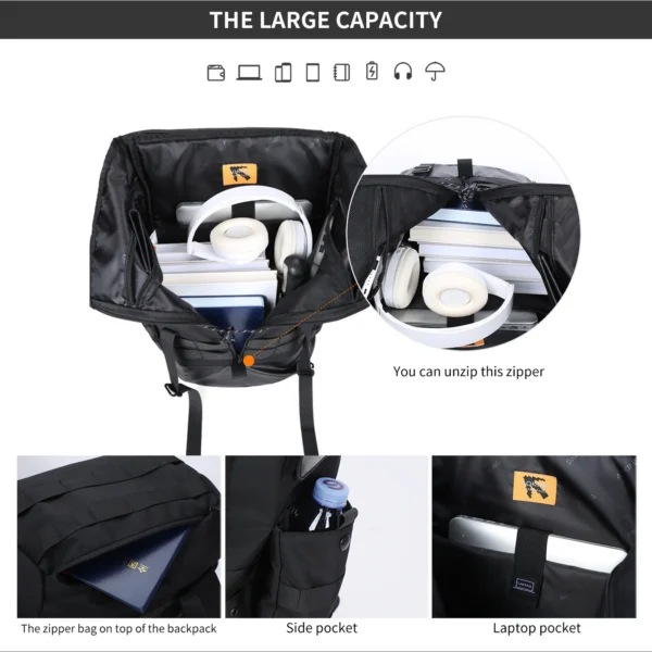 XN3352_4 Aoking Large Capacity Fashion Casual Backpack XN3352