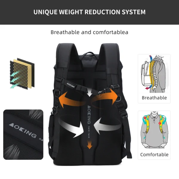 XN3352_5 Aoking Large Capacity Fashion Casual Backpack XN3352
