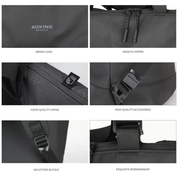 XN41458F_10 Aoking Lightweight Casual Anti-Theft Backpack Laptop Backpack XN41458F