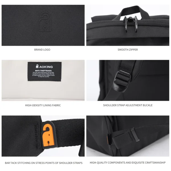XN58398F_12 Aoking Large Capacity Casual Anti-Theft Backpack Laptop Backpack XN58398F